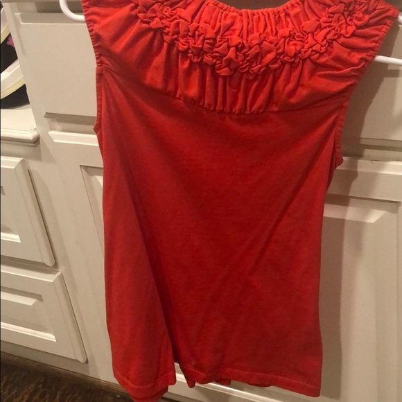 Bright red Anthro smocked top - Picture 4 of 4